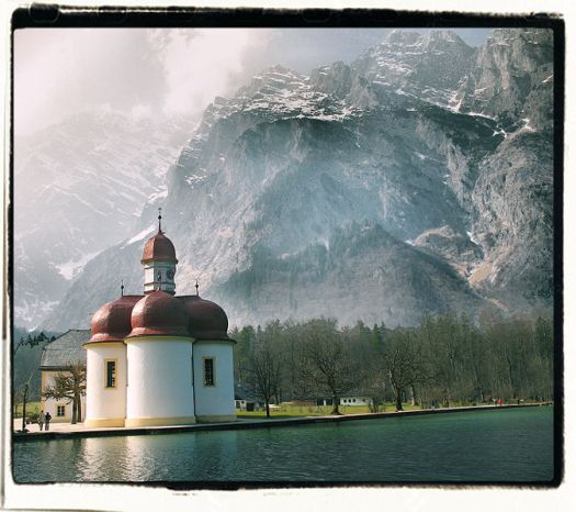 church-on-lake St. Bartholomä