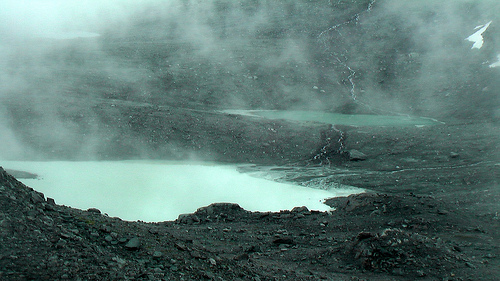 surreal glacial tarn