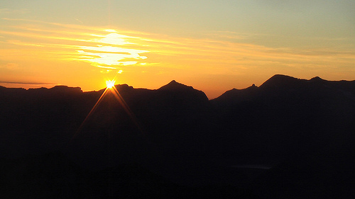 sunset from the Window