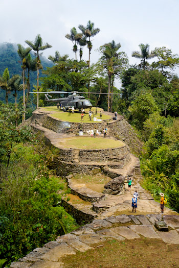 helicopter on Ciudad Perdida