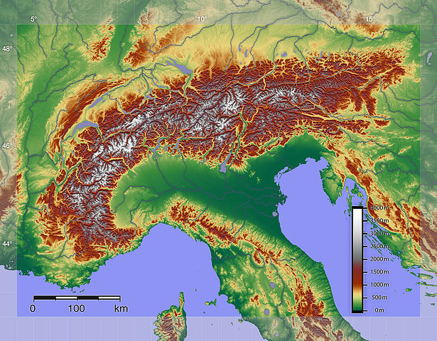 Alps map
