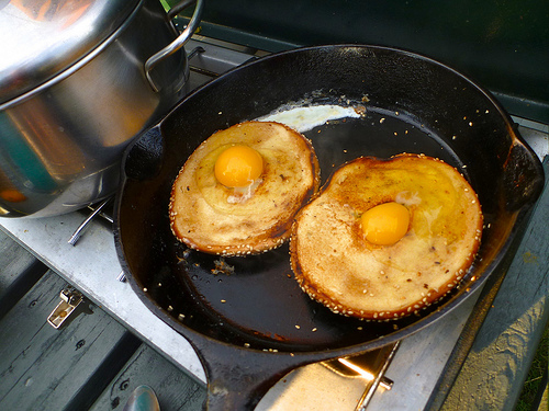car camping eggs