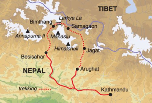 Manaslu map