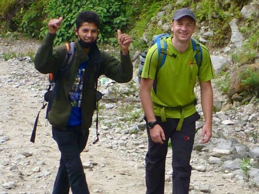 guide Bijaya ("BJ") and Mike Howarth