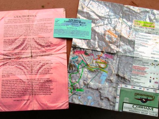 trail description, permit, map