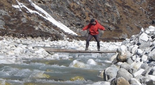 Rick crossing Langtang