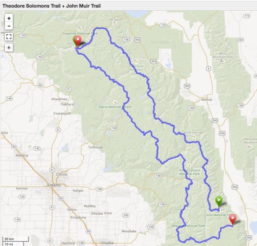 Theodore Solomons Trail map