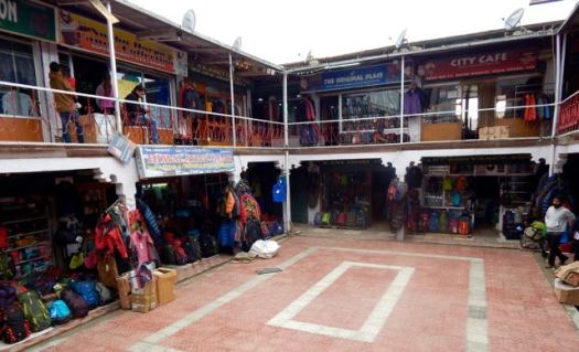Group of gear shops just off the main bazaar, Leh