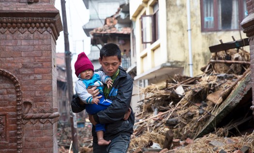 destruction in Harishidi village, Kathmandu